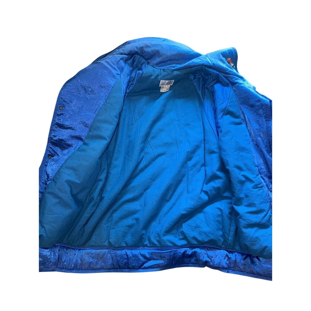 Vintage Bill Blass Cobalt Blue Oversized Puffer Jacket Women’s 8 80s Quilted - Picture 5 of 8